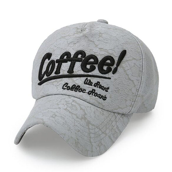 1 Pcs 2017 New Spring Adult Letter COFFEE Baseball Cap Korean Cotton Embroidery Hats For Women And Men Brand Peaked cap 6 Colors