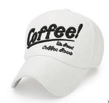 1 Pcs 2017 New Spring Adult Letter COFFEE Baseball Cap Korean Cotton Embroidery Hats For Women And Men Brand Peaked cap 6 Colors