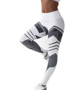 Women Geometry Print Sports Gym Yoga Workout Athletic Leggings Pants