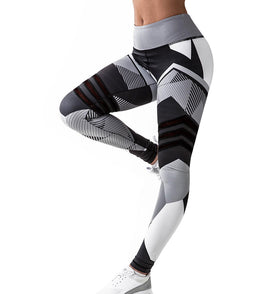 Women Geometry Print Sports Gym Yoga Workout Athletic Leggings Pants